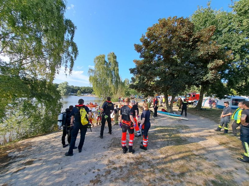 Einsatzstelle am Falkensteinsee. Bild: Taucherstaffel FFW Oldenburg